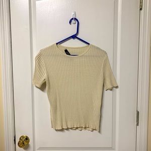 Kasper Cream Top. Size M